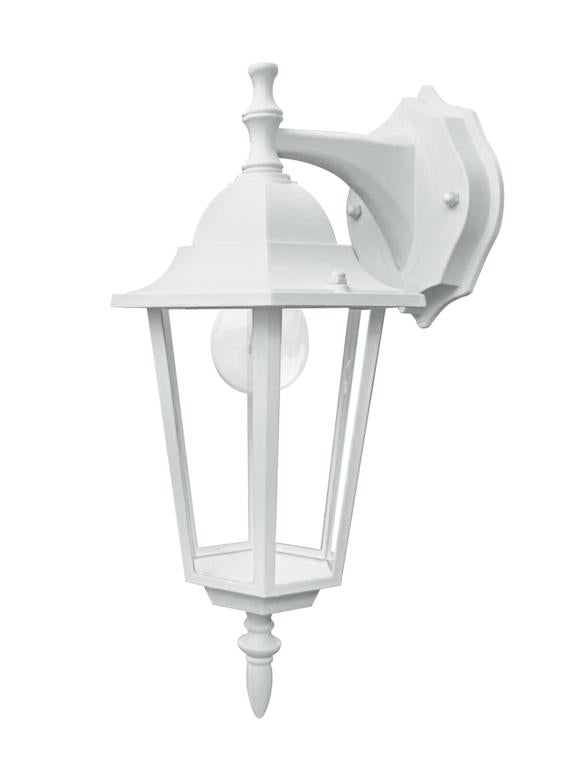 Applique lanterna per esterno IP44 rivolta in basso in alluminio antracite o bianco diffusore vetro lampada 1XE27 non inclusa MILANO Applique lanterna per esterno IP44 rivolta in basso in alluminio antracite o bianco diffusore vetro lampada 1XE27 non inclusa MILANO